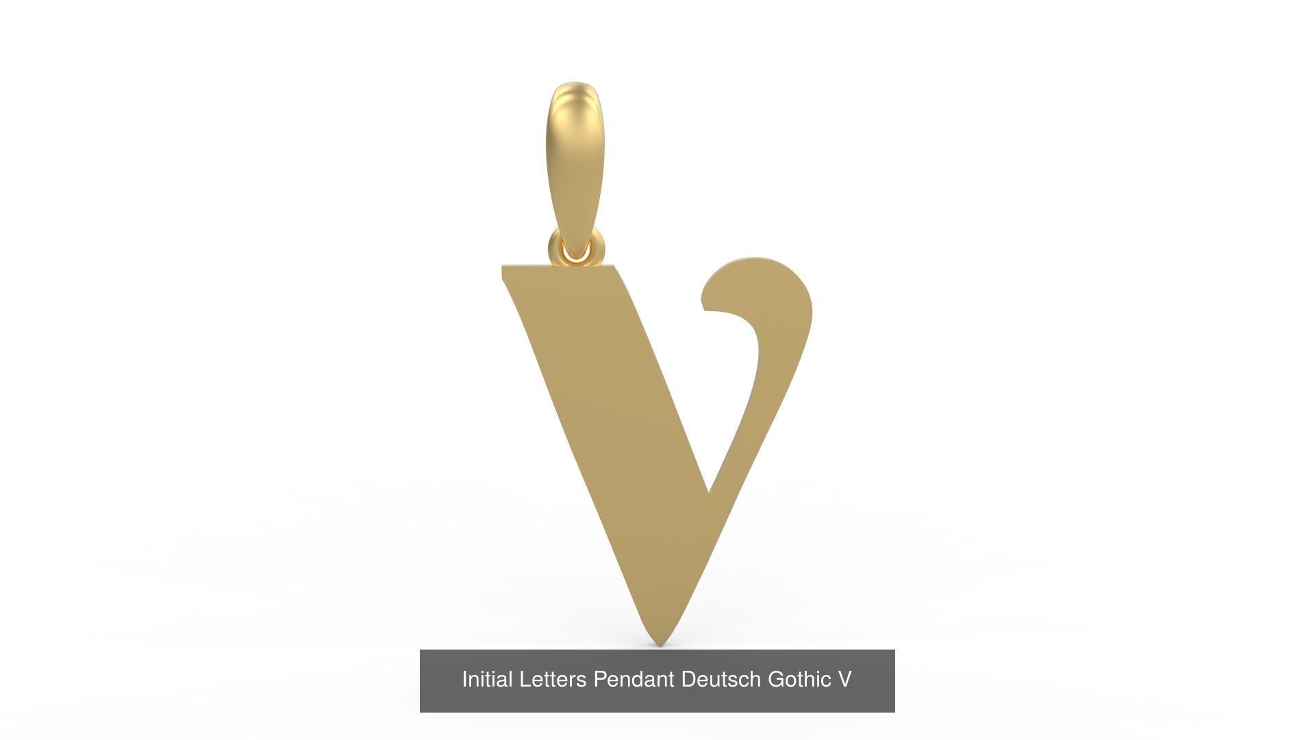 Initial Letters Pendant Alphabets Deutsch Gothic 3D Model Collection_24
