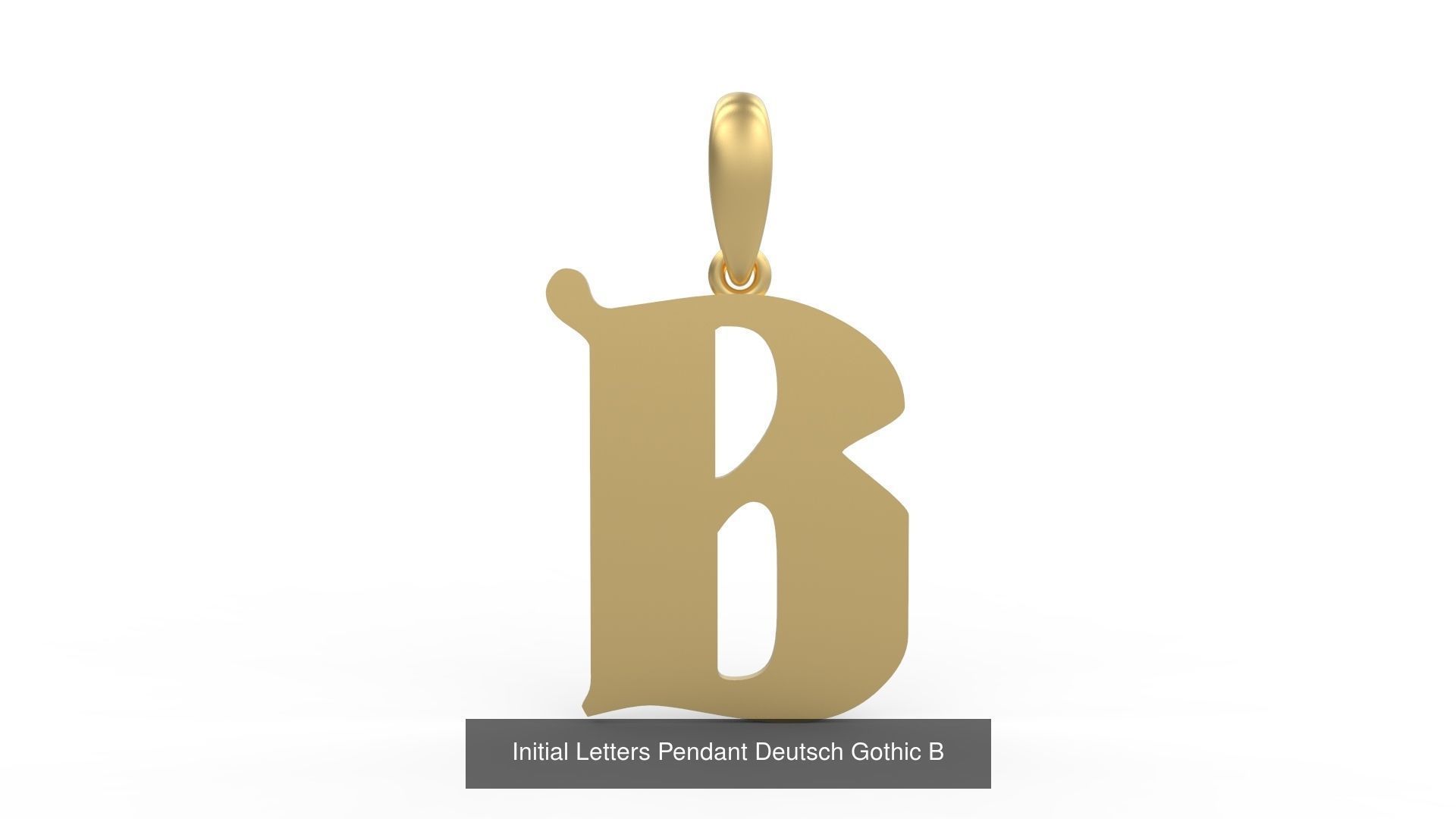 Initial Letters Pendant Alphabets Deutsch Gothic 3D Model Collection_4
