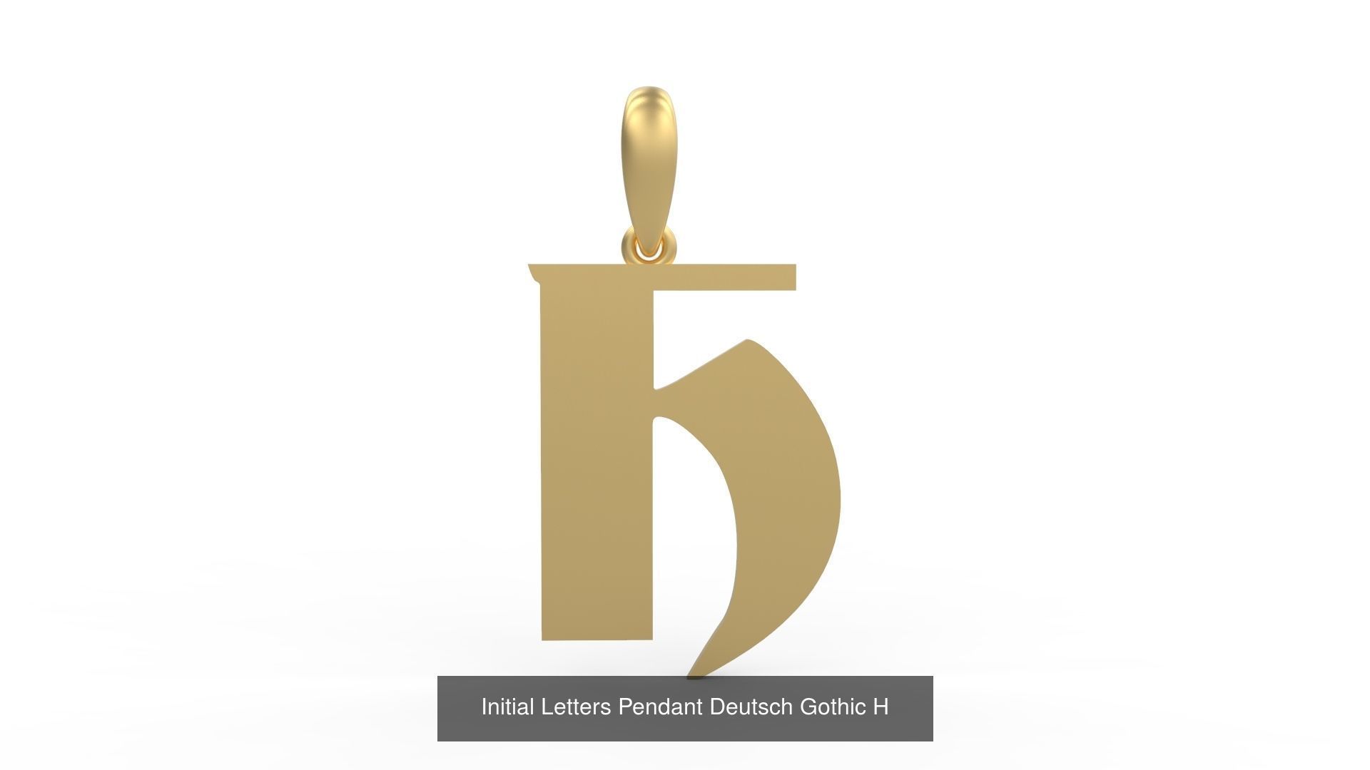 Initial Letters Pendant Alphabets Deutsch Gothic 3D Model Collection_10
