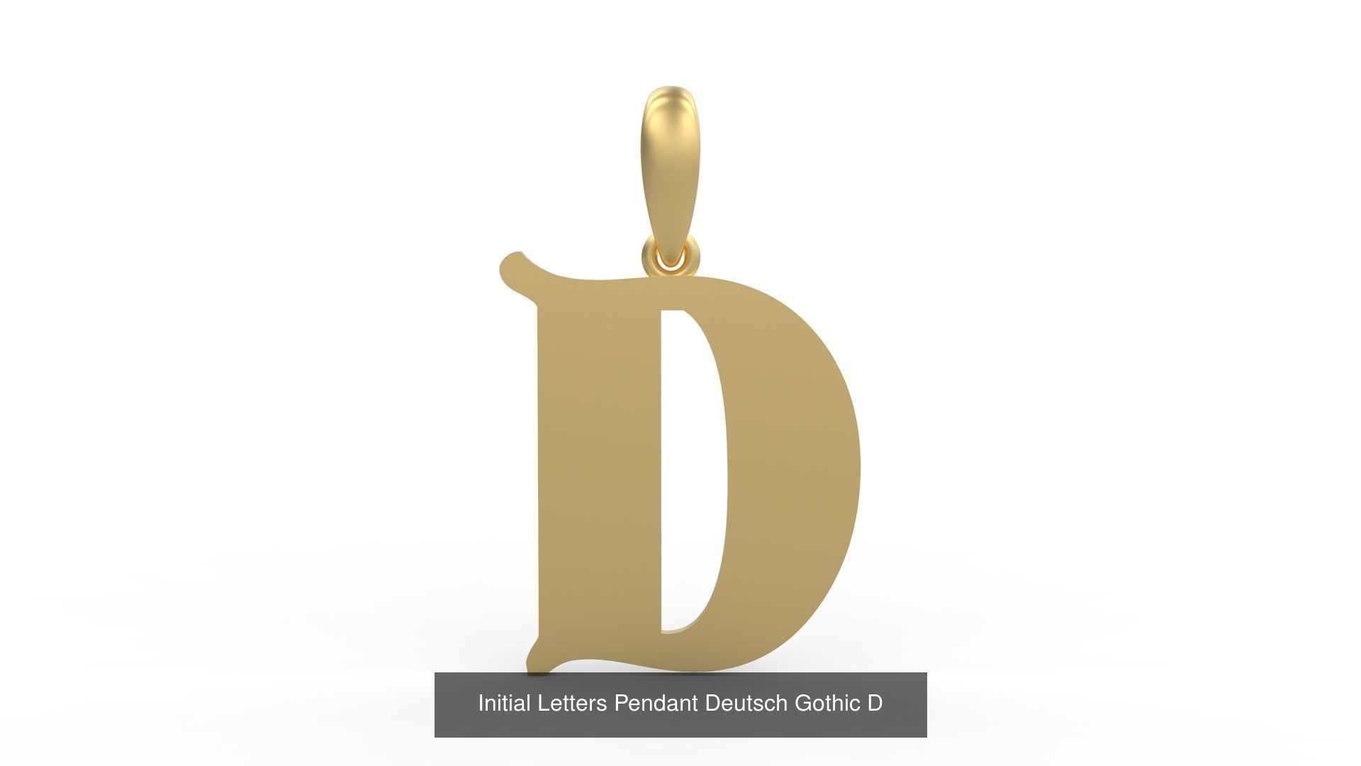 Initial Letters Pendant Alphabets Deutsch Gothic 3D Model Collection_6