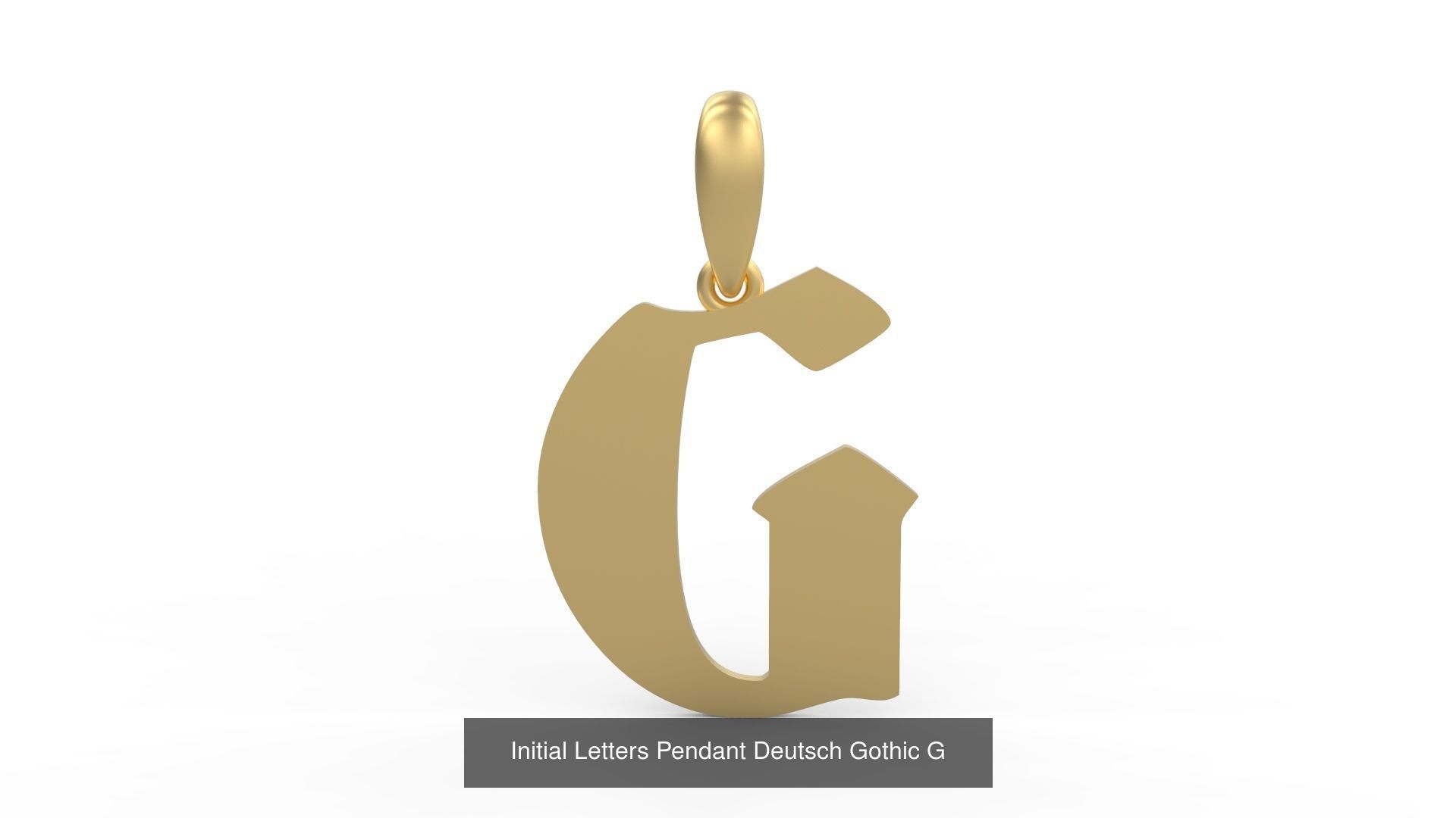 Initial Letters Pendant Alphabets Deutsch Gothic 3D Model Collection_9