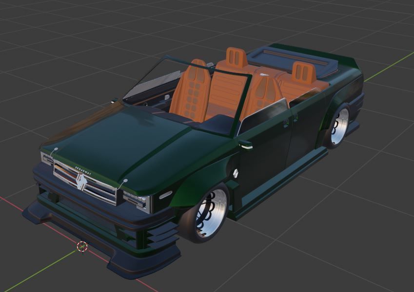 Renault broadway custom cabrio 3D model_7
