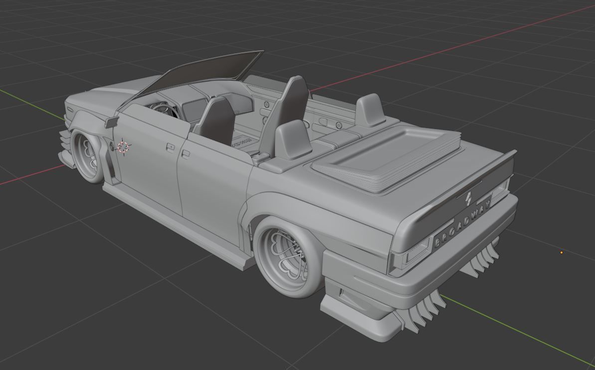 Renault broadway custom cabrio 3D model_8