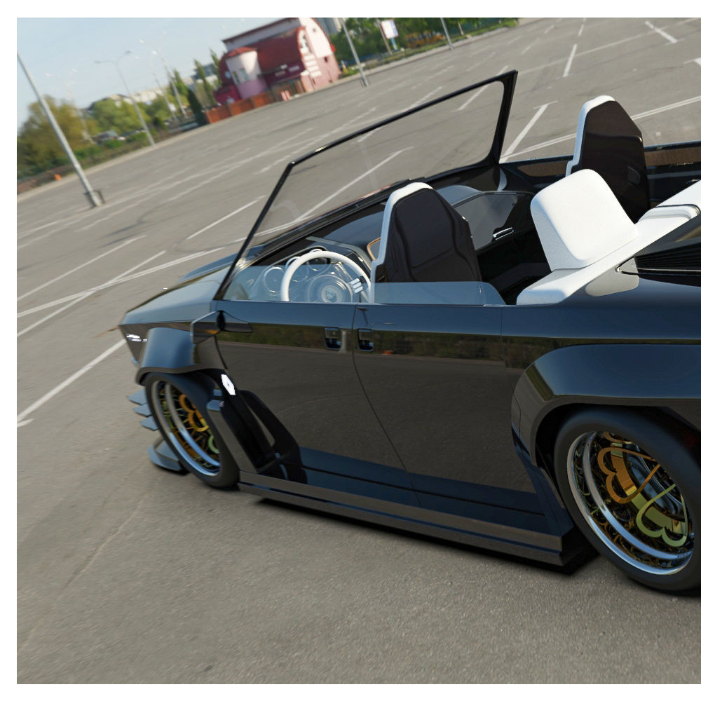 Renault broadway custom cabrio 3D model_4