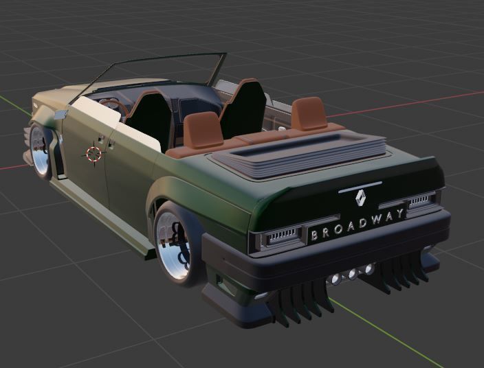Renault broadway custom cabrio 3D model_6