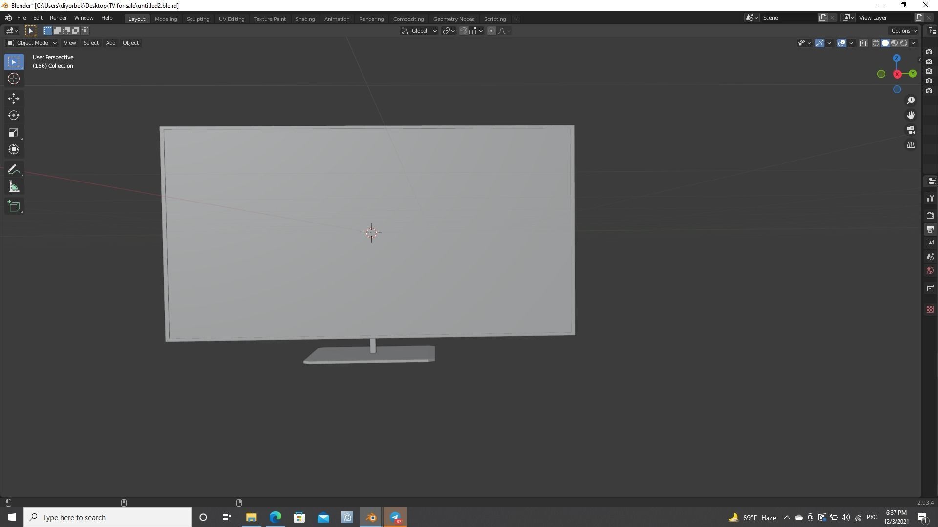 Smart TV 3D model_6