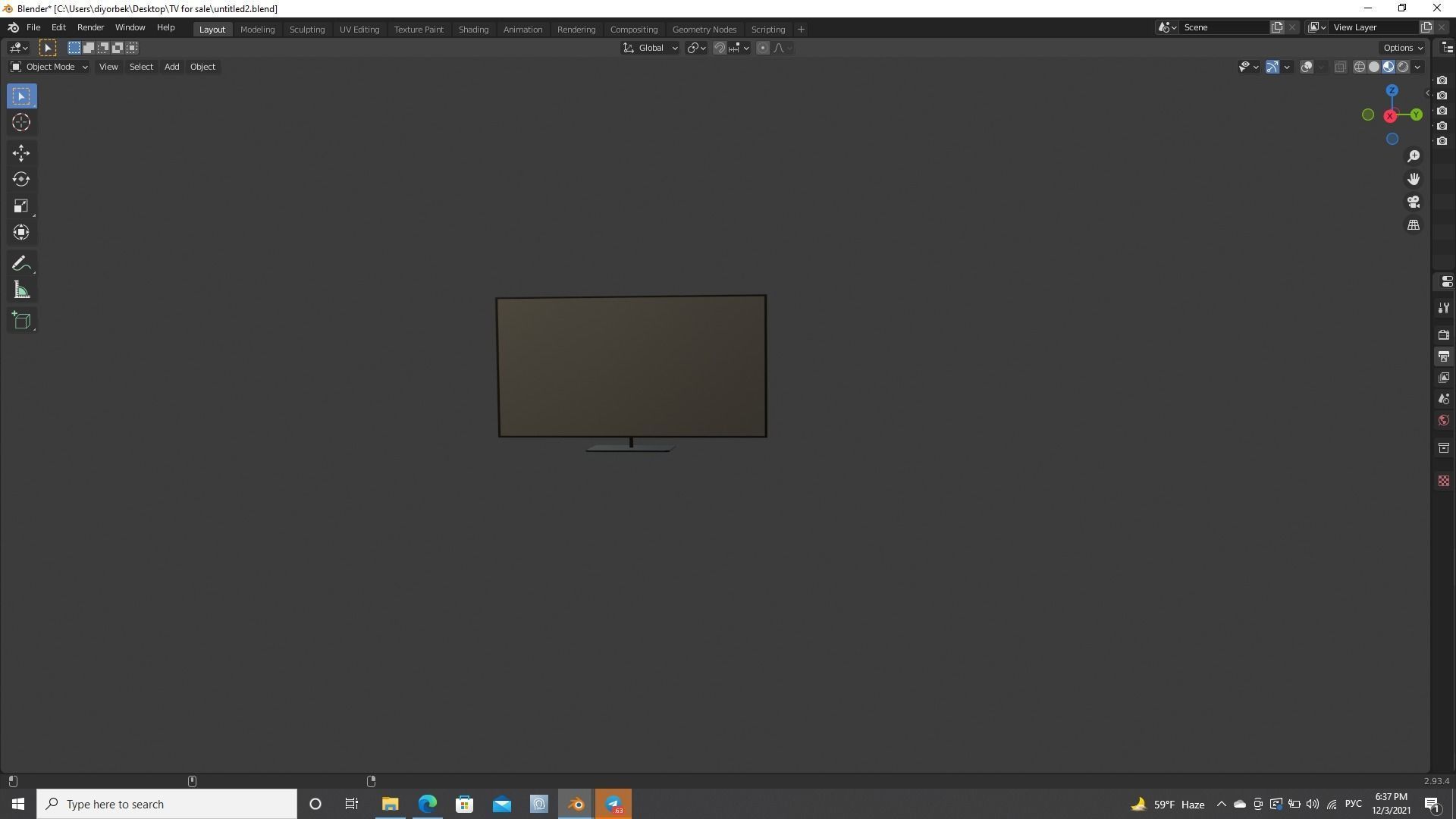Smart TV 3D model_13