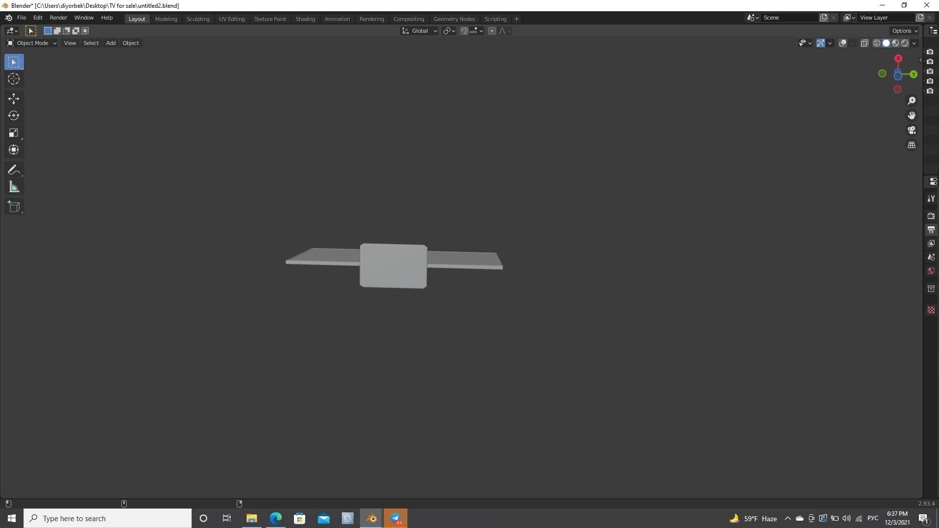 Smart TV 3D model_10