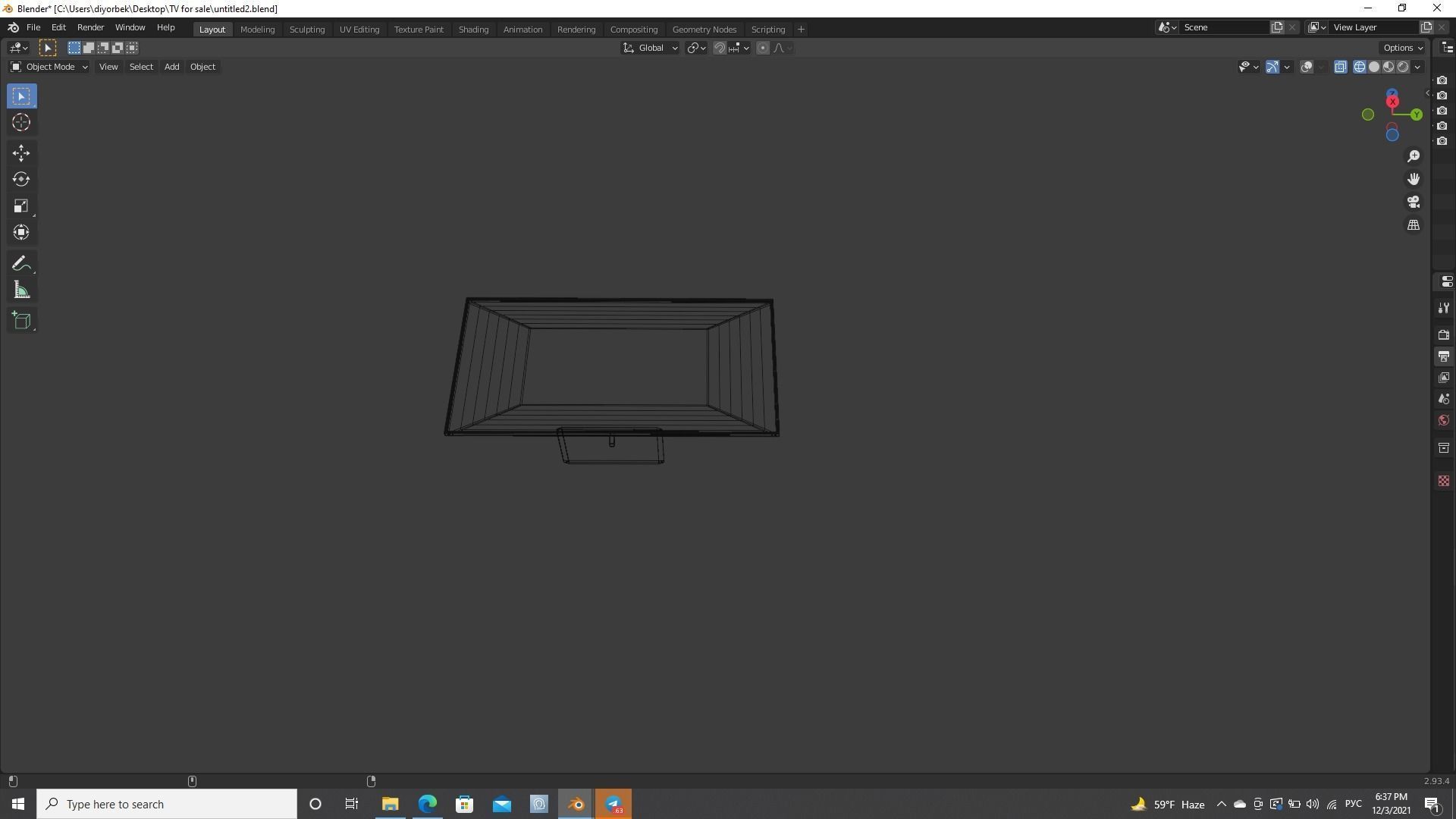 Smart TV 3D model_12