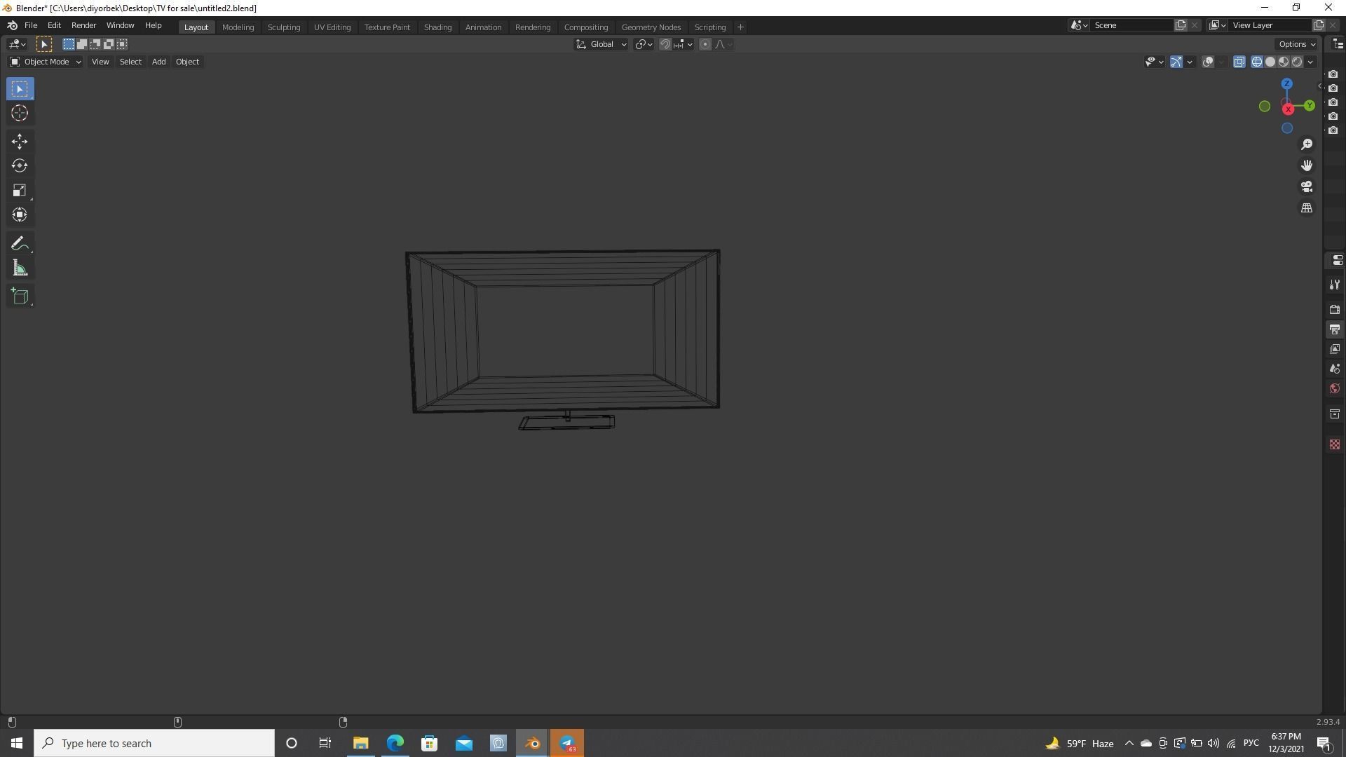 Smart TV 3D model_11
