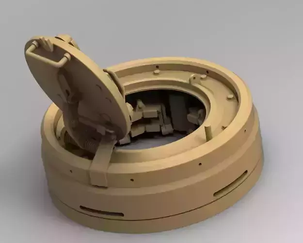 Tiger H1 Panzer Cupola 1-10 scale  stl 3d model 3D print model