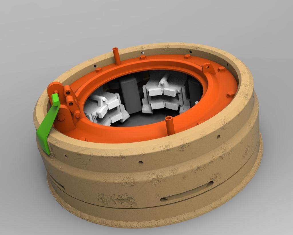 Tiger H1 Panzer Cupola 1-10 scale  stl 3d model 3D print model_4
