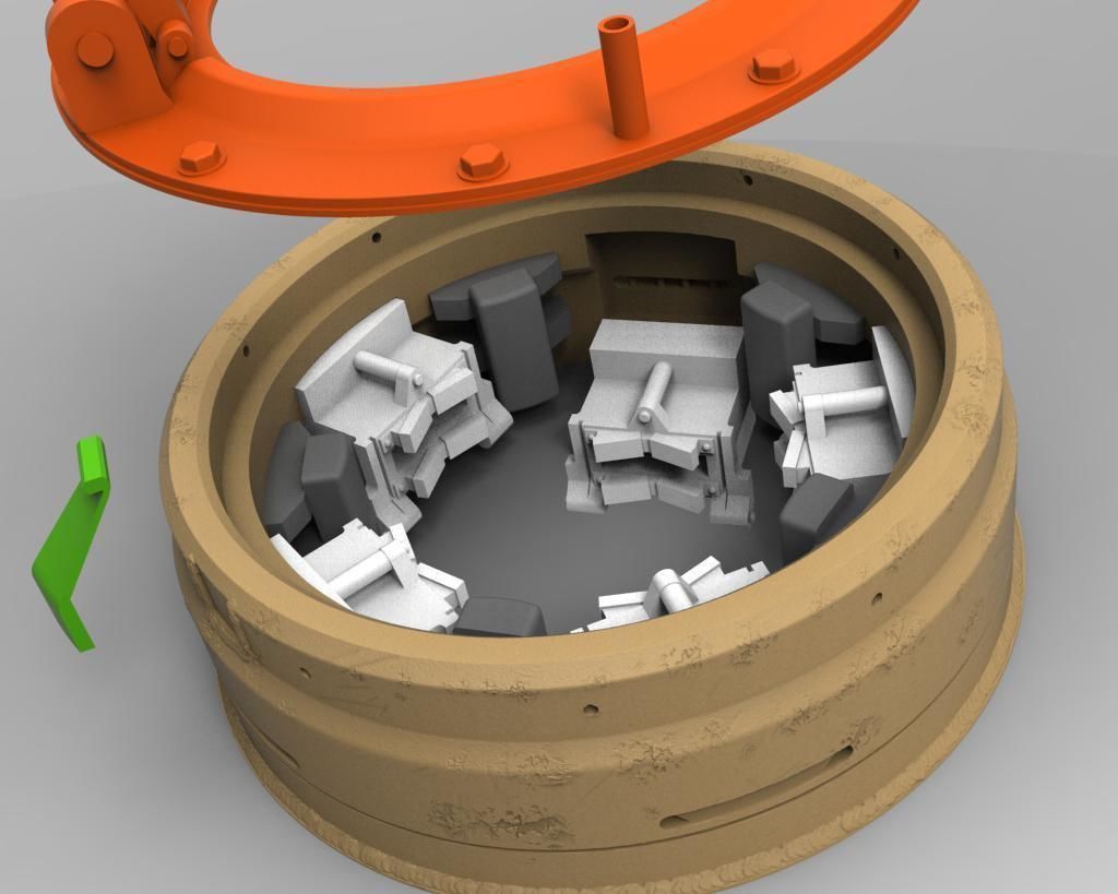 Tiger H1 Panzer Cupola 1-10 scale  stl 3d model 3D print model_3