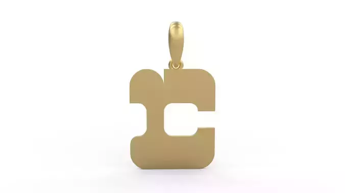 Initial Letters Pendant Discomobile 1972 C 3D print model