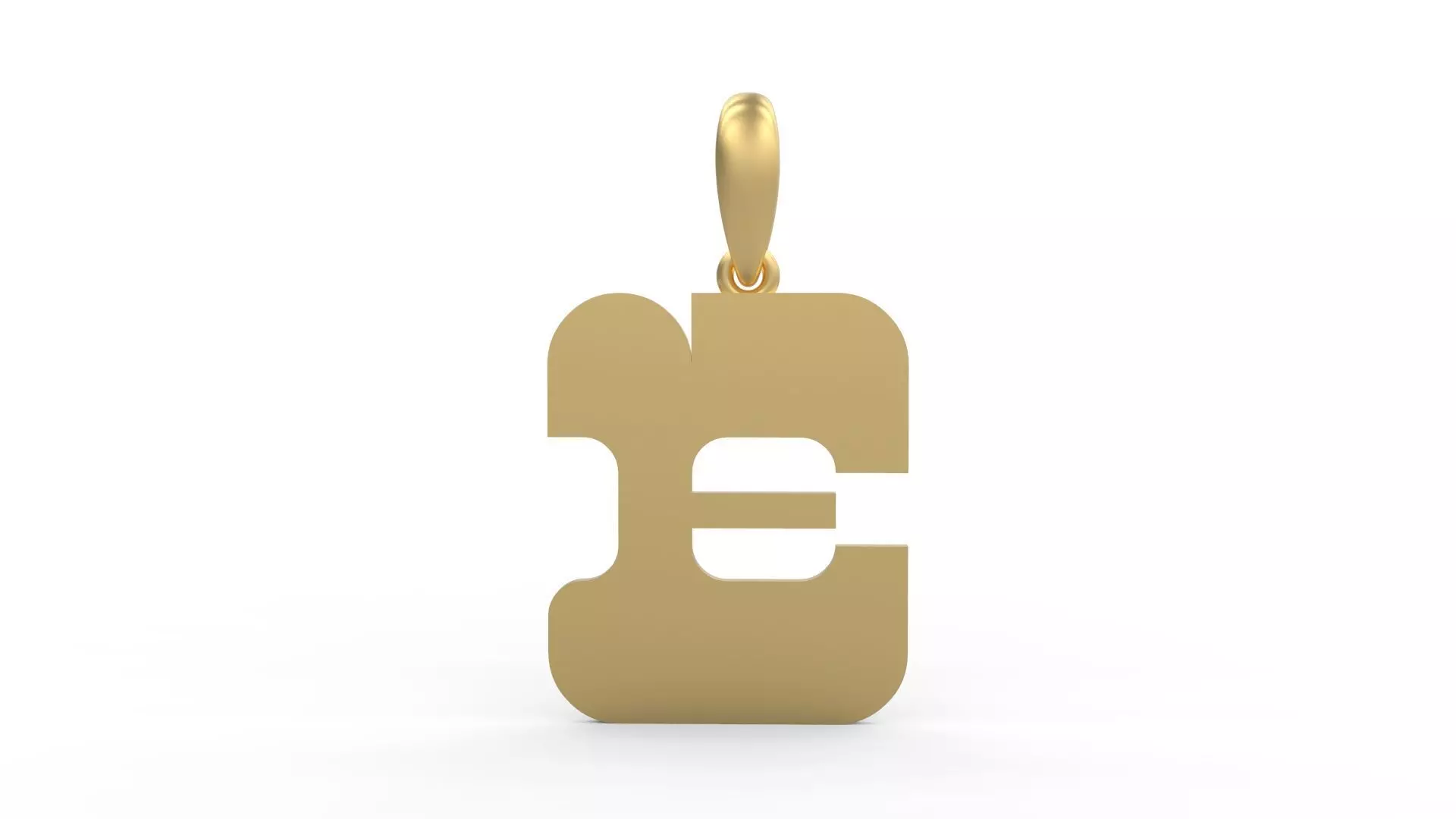 Initial Letters Pendant Discomobile 1972 E 3D print model_0