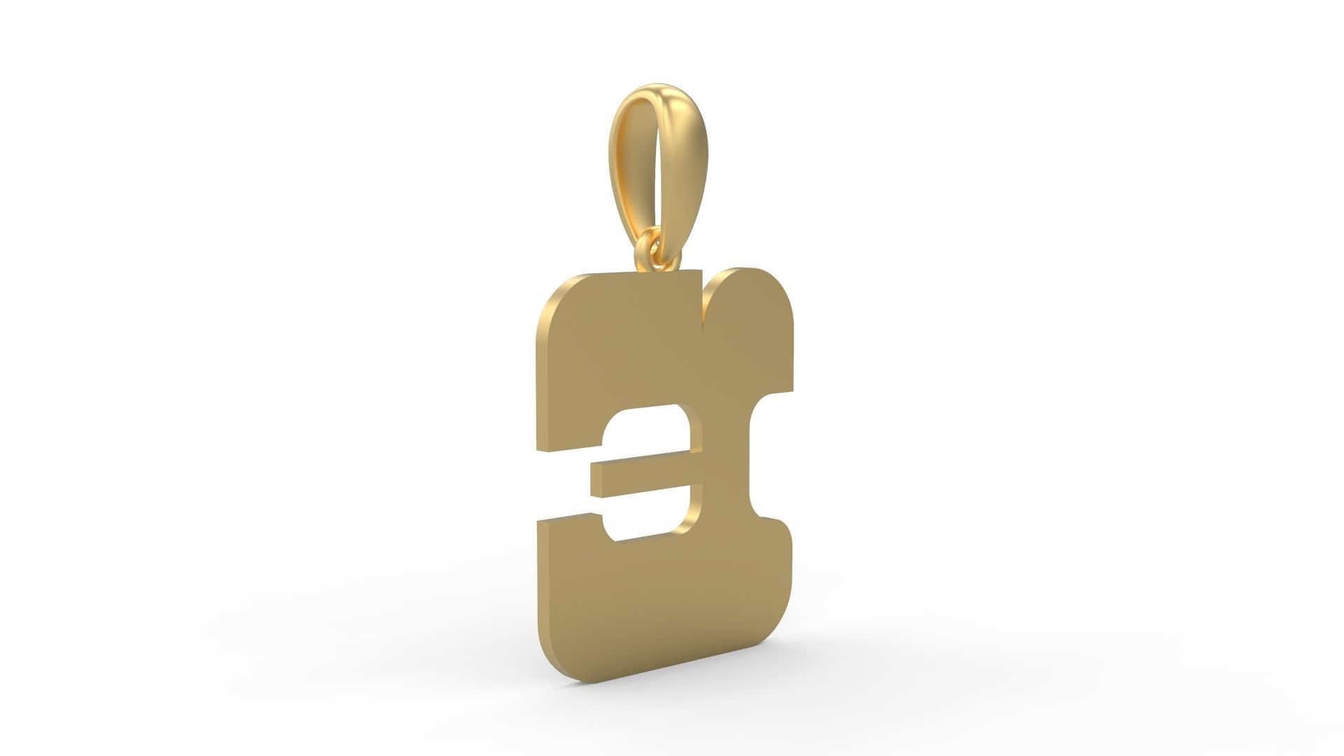 Initial Letters Pendant Discomobile 1972 E 3D print model_3