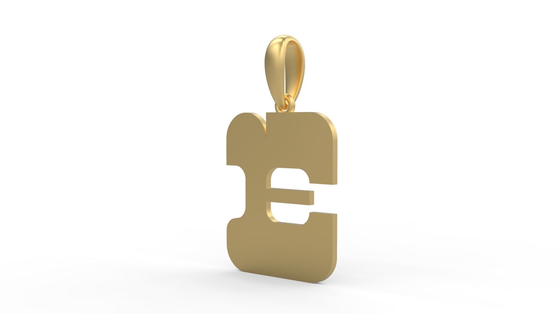 Initial Letters Pendant Discomobile 1972 E 3D print model_1