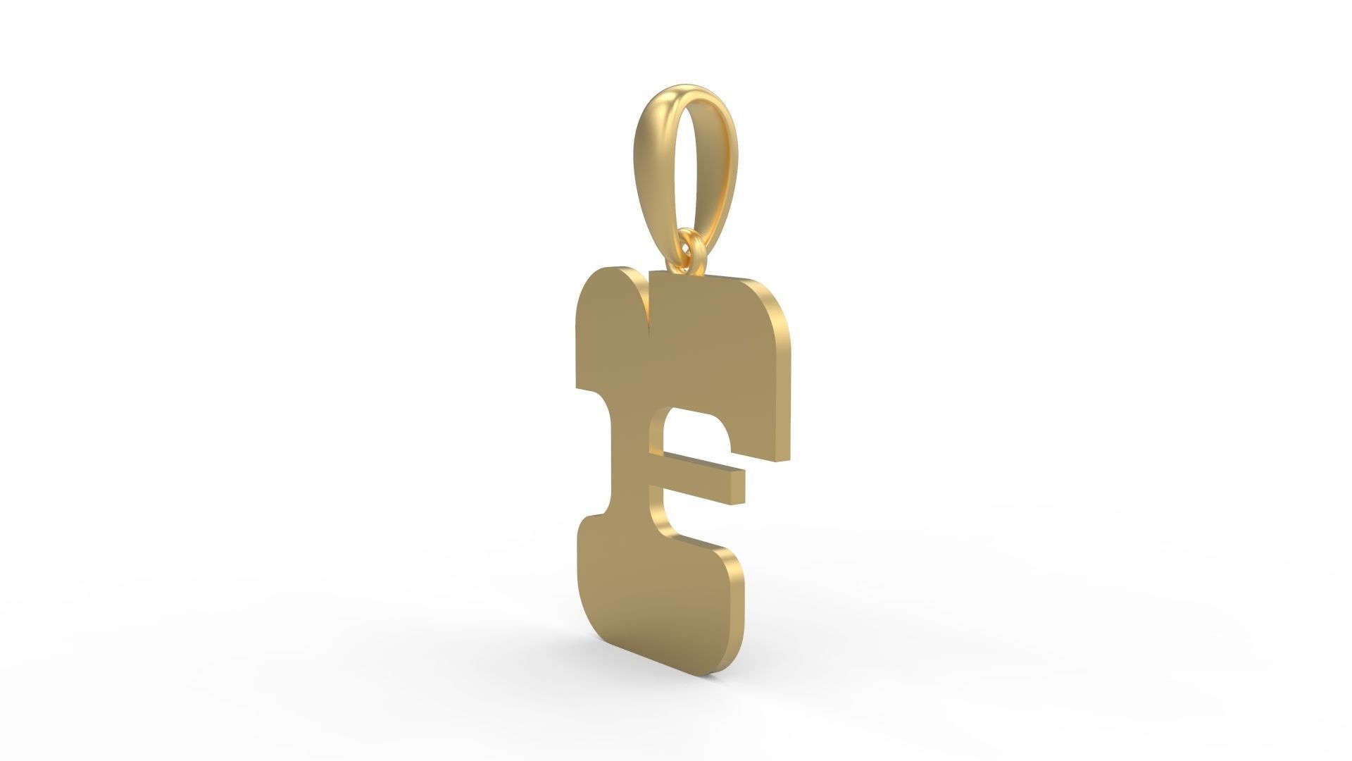 Initial Letters Pendant Discomobile 1972 F 3D print model_1