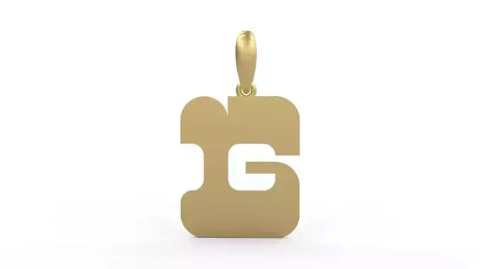 Initial Letters Pendant Discomobile 1972 G 3D print model