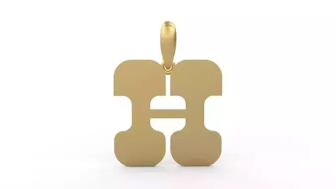 Initial Letters Pendant Discomobile 1972 H