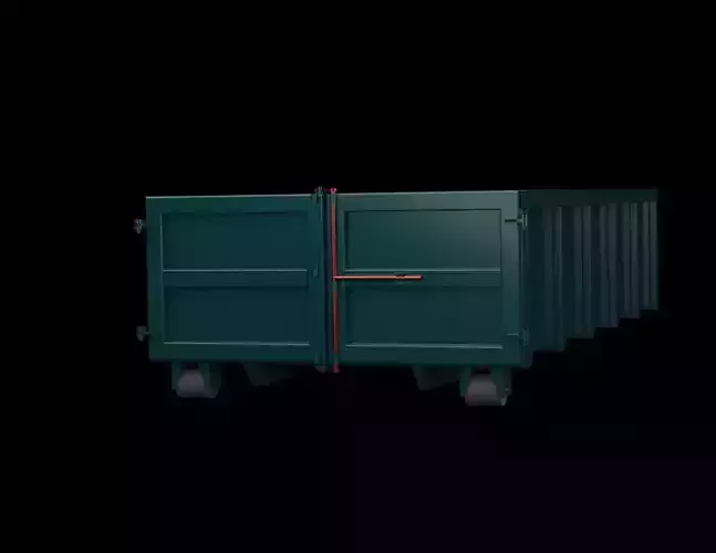Real 3D cad model of Dumpster Container
