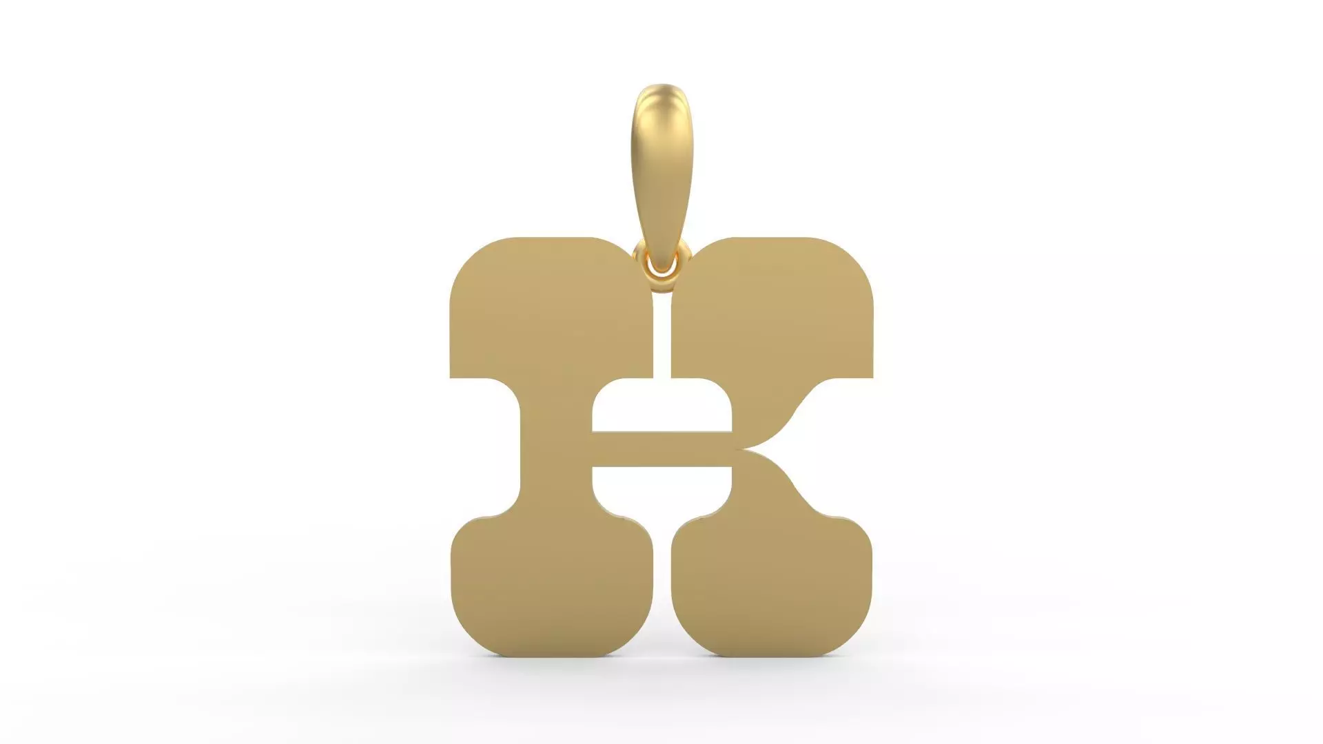 Initial Letters Pendant Discomobile 1972 K 3D print model_0