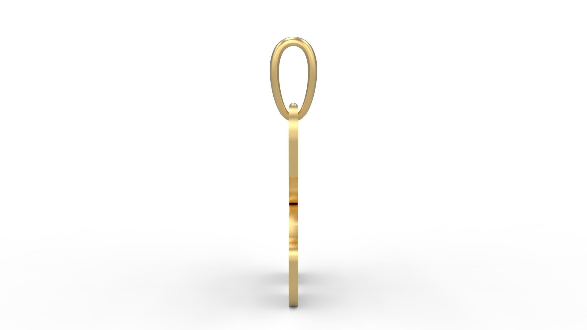 Initial Letters Pendant Discomobile 1972 K 3D print model_2