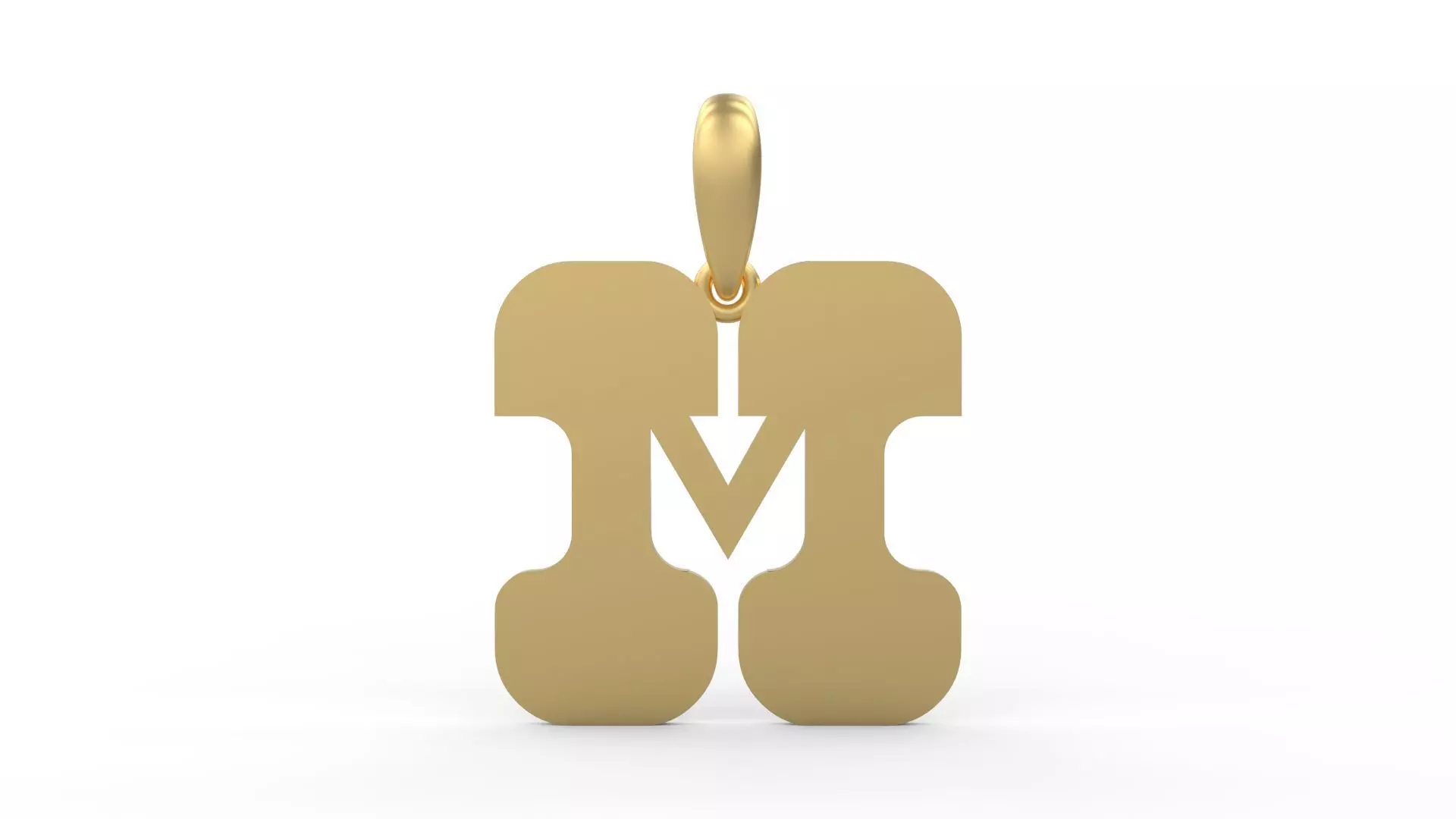 Initial Letters Pendant Discomobile 1972 M 3D print model_0