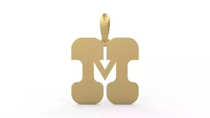 Initial Letters Pendant Discomobile 1972 M