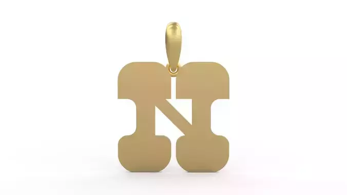 Initial Letters Pendant Discomobile 1972 N 3D print model
