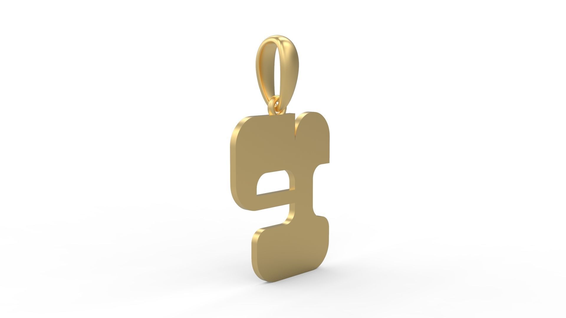 Initial Letters Pendant Discomobile 1972 P 3D print model_3