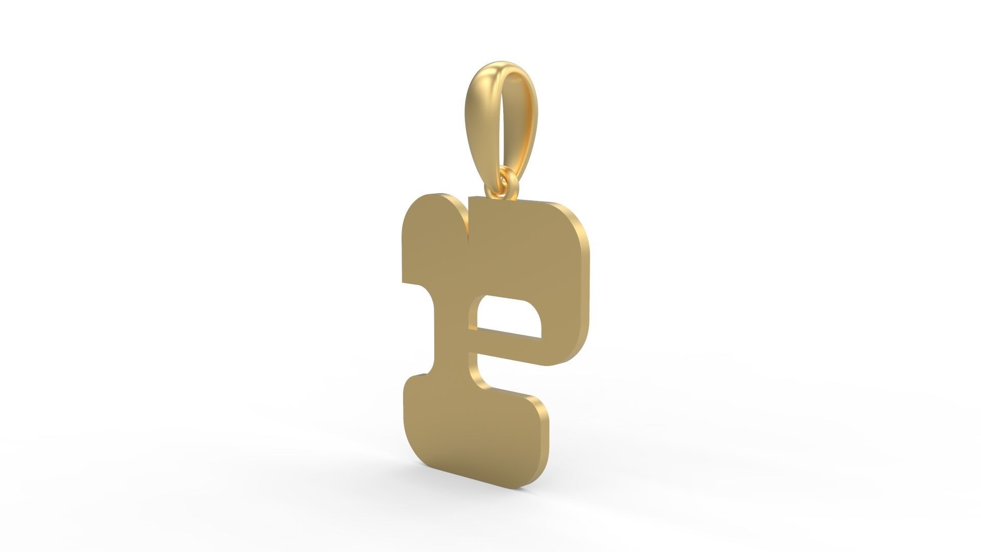 Initial Letters Pendant Discomobile 1972 P 3D print model_1