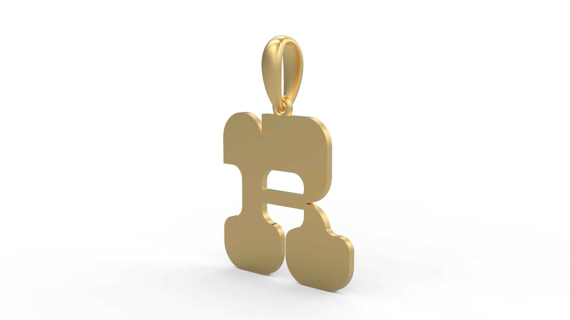 Initial Letters Pendant Discomobile 1972 R 3D print model_1