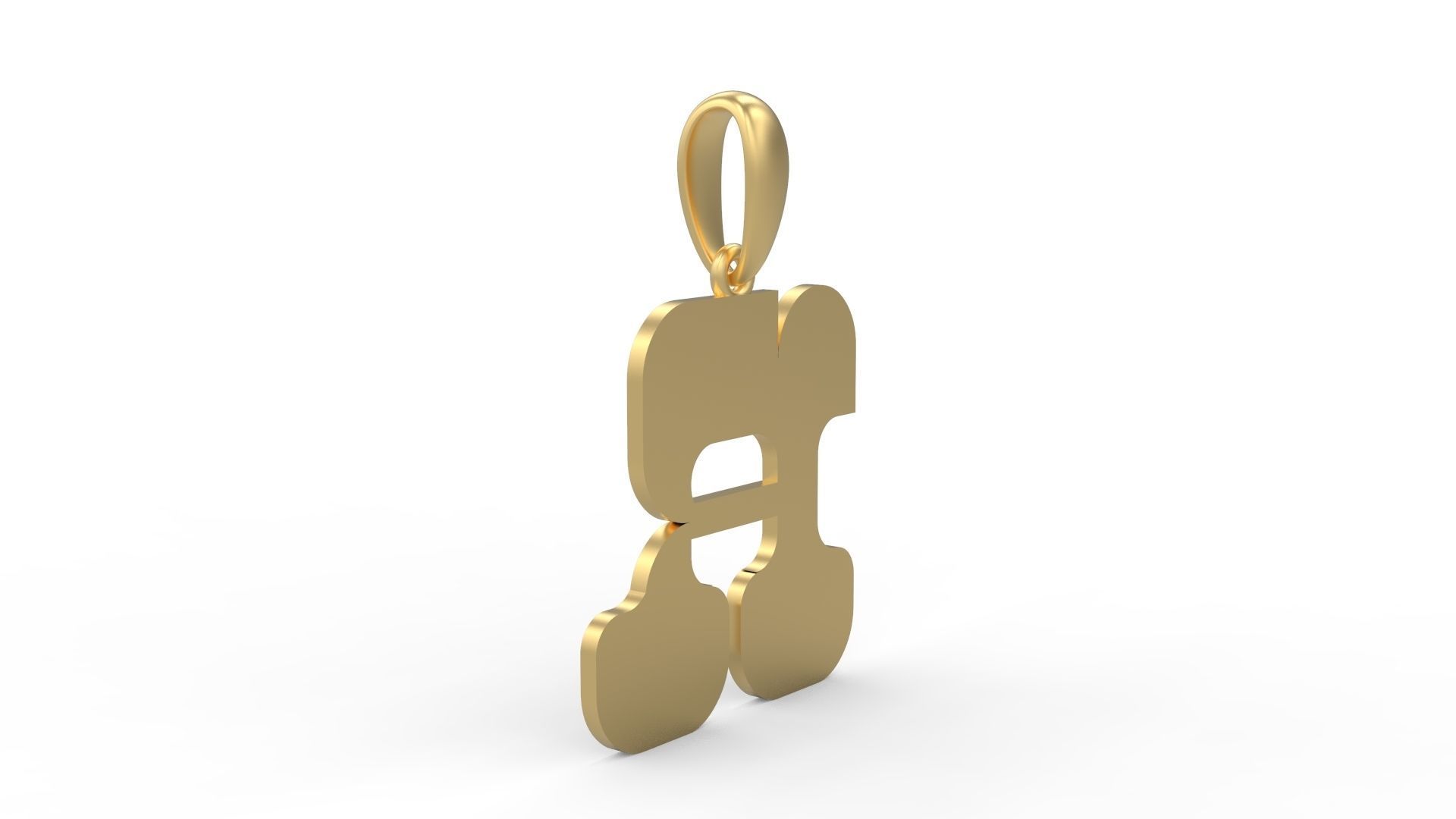 Initial Letters Pendant Discomobile 1972 R 3D print model_3