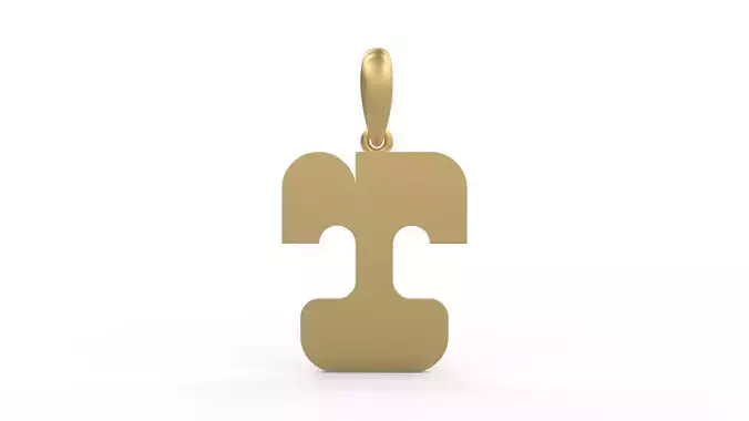 Initial Letters Pendant Discomobile 1972 T