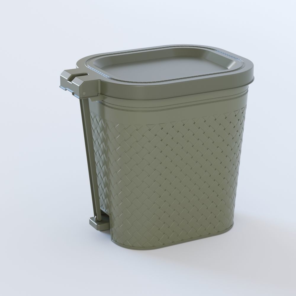 Hard Plastic Bin 3D model_4