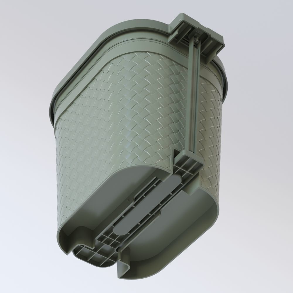 Hard Plastic Bin 3D model_8