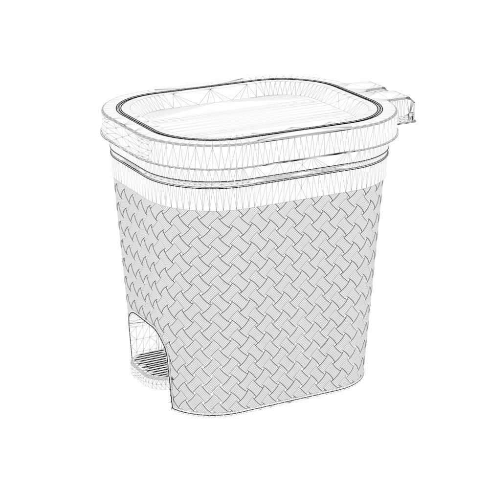 Hard Plastic Bin 3D model_3