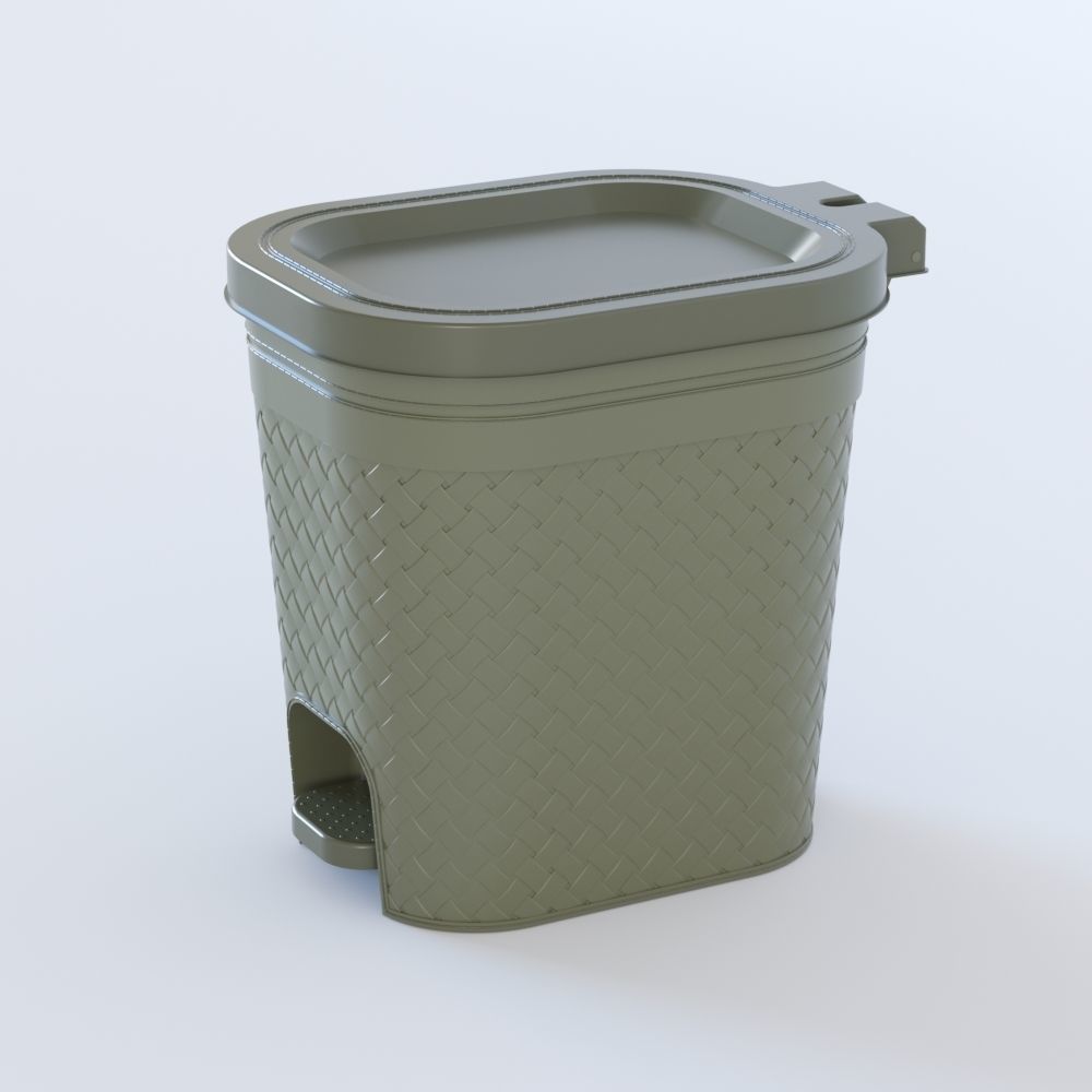 Hard Plastic Bin 3D model_2