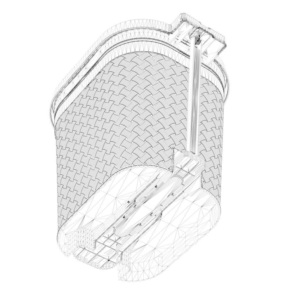 Hard Plastic Bin 3D model_9