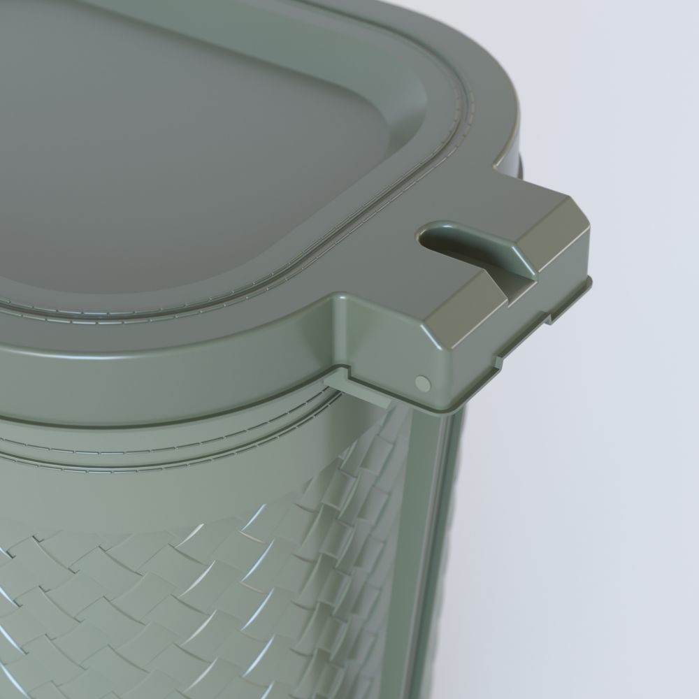 Hard Plastic Bin 3D model_10
