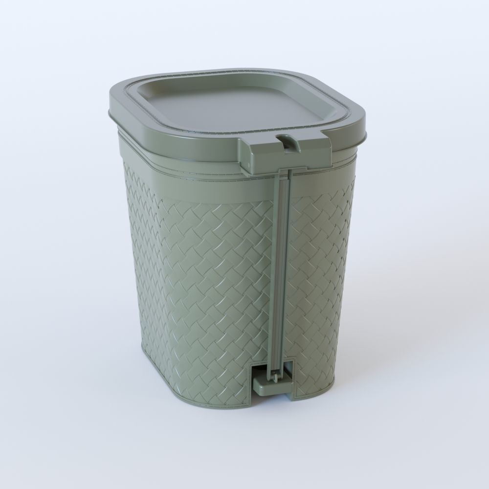 Hard Plastic Bin 3D model_6