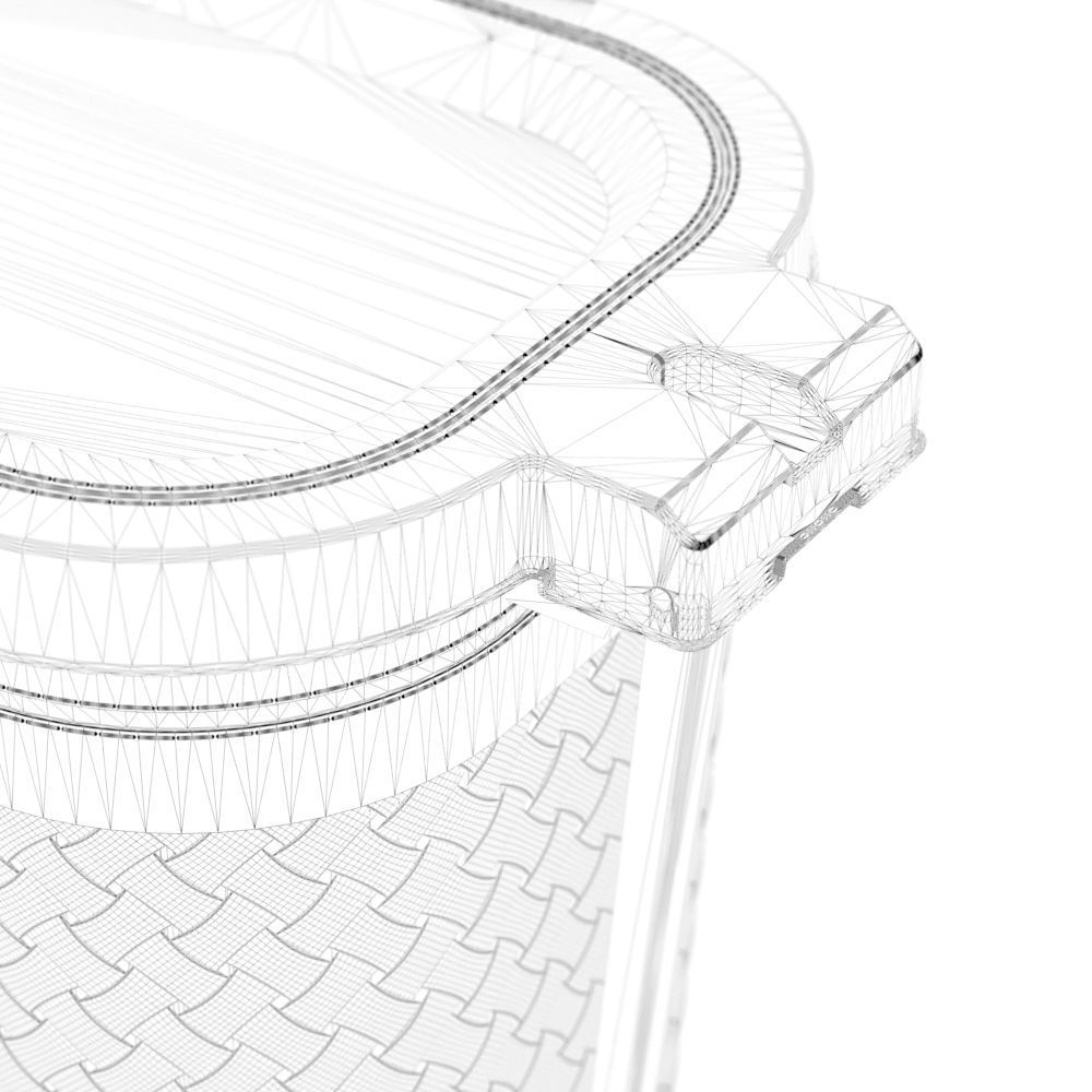 Hard Plastic Bin 3D model_11