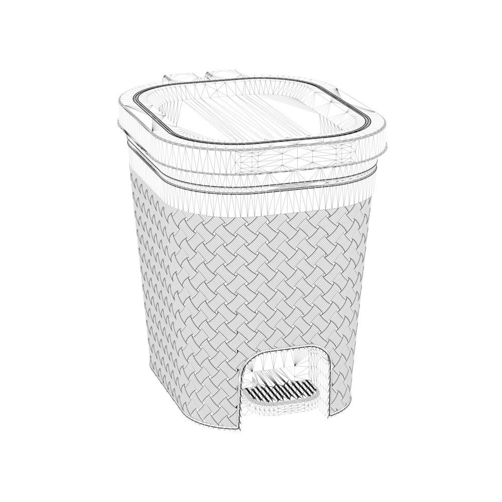 Hard Plastic Bin 3D model_1