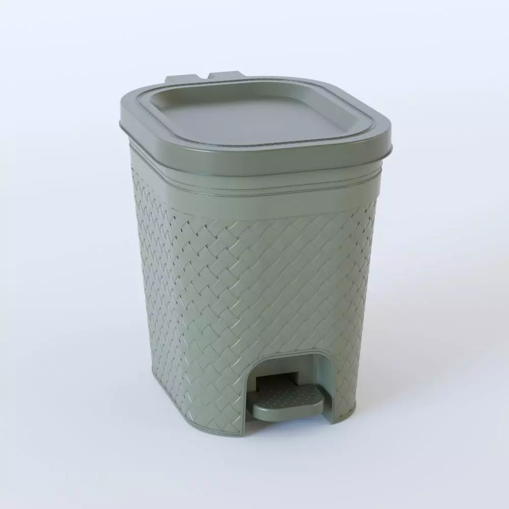 Hard Plastic Bin 3D model_0