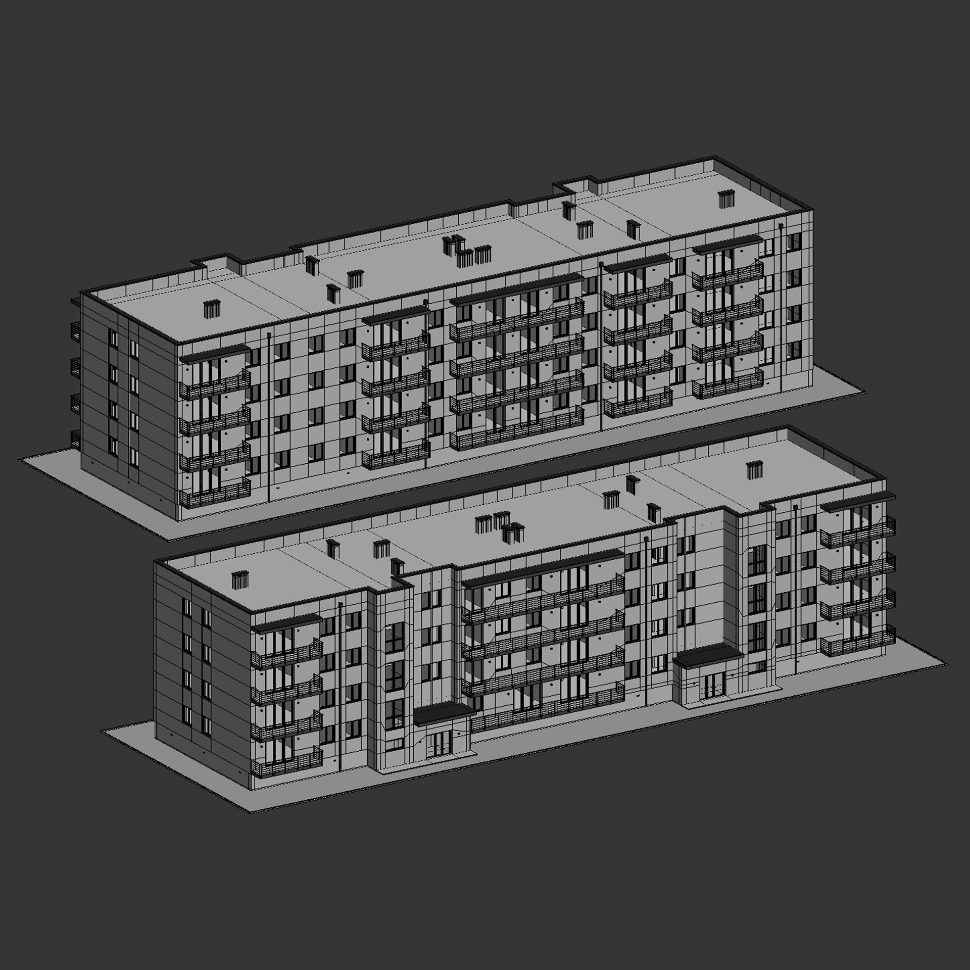 Apartment house 1 3D model_11