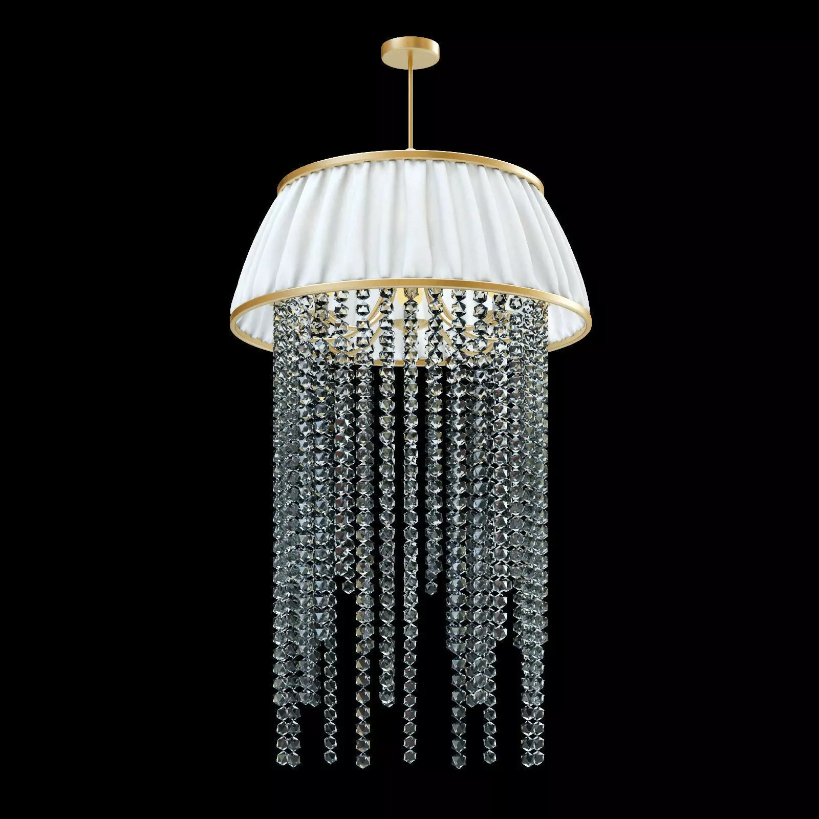 glass classic chandelier 3D model_0