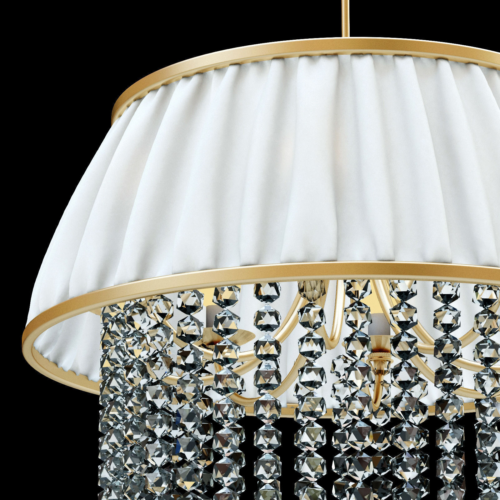 glass classic chandelier 3D model_2