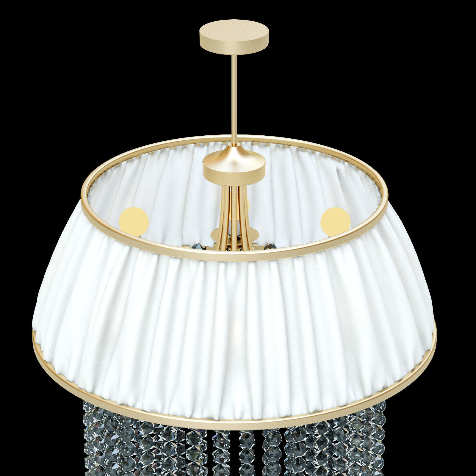 glass classic chandelier 3D model_1