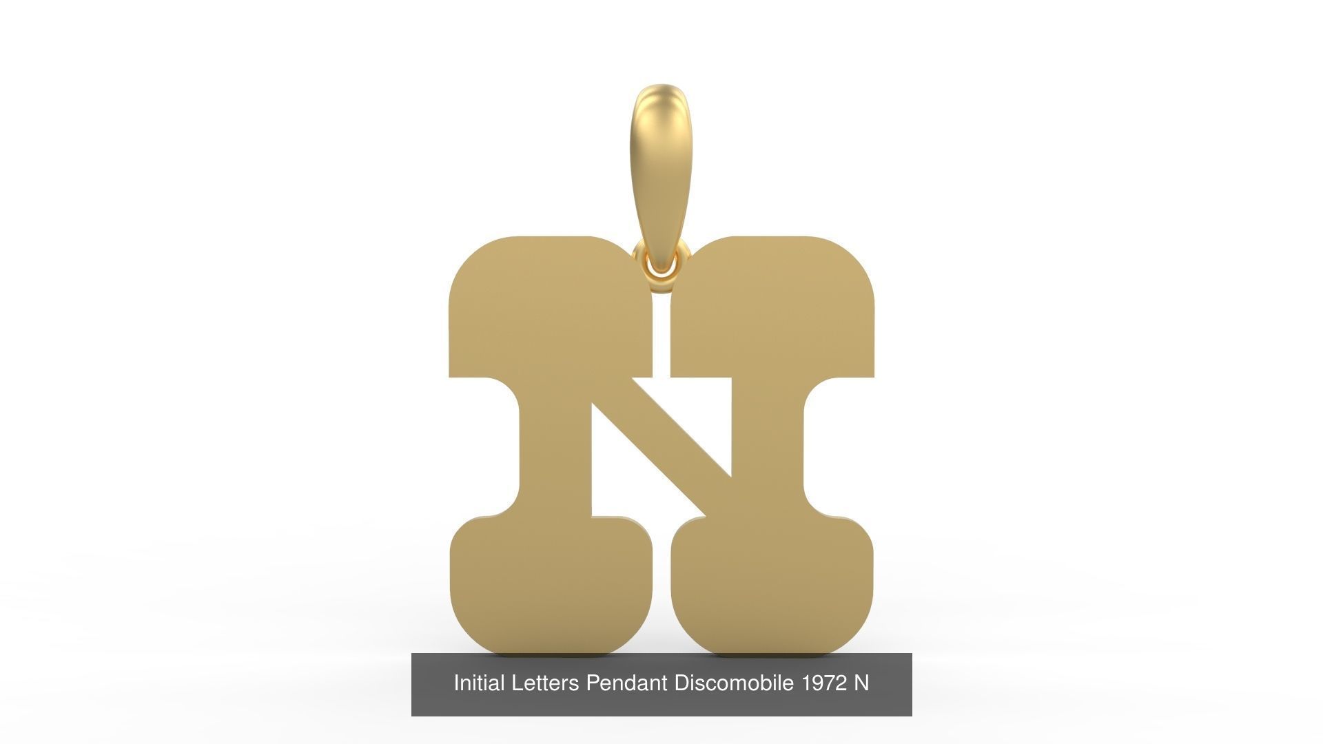 Initial Letters Pendant Alphabets Discomobile 1972 3D Model Collection_16